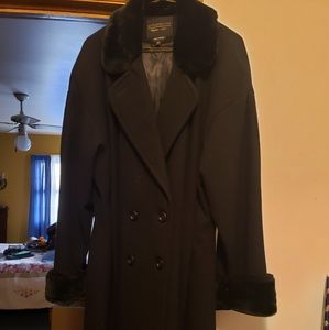 Ladies classy 100% wool dress winter coat